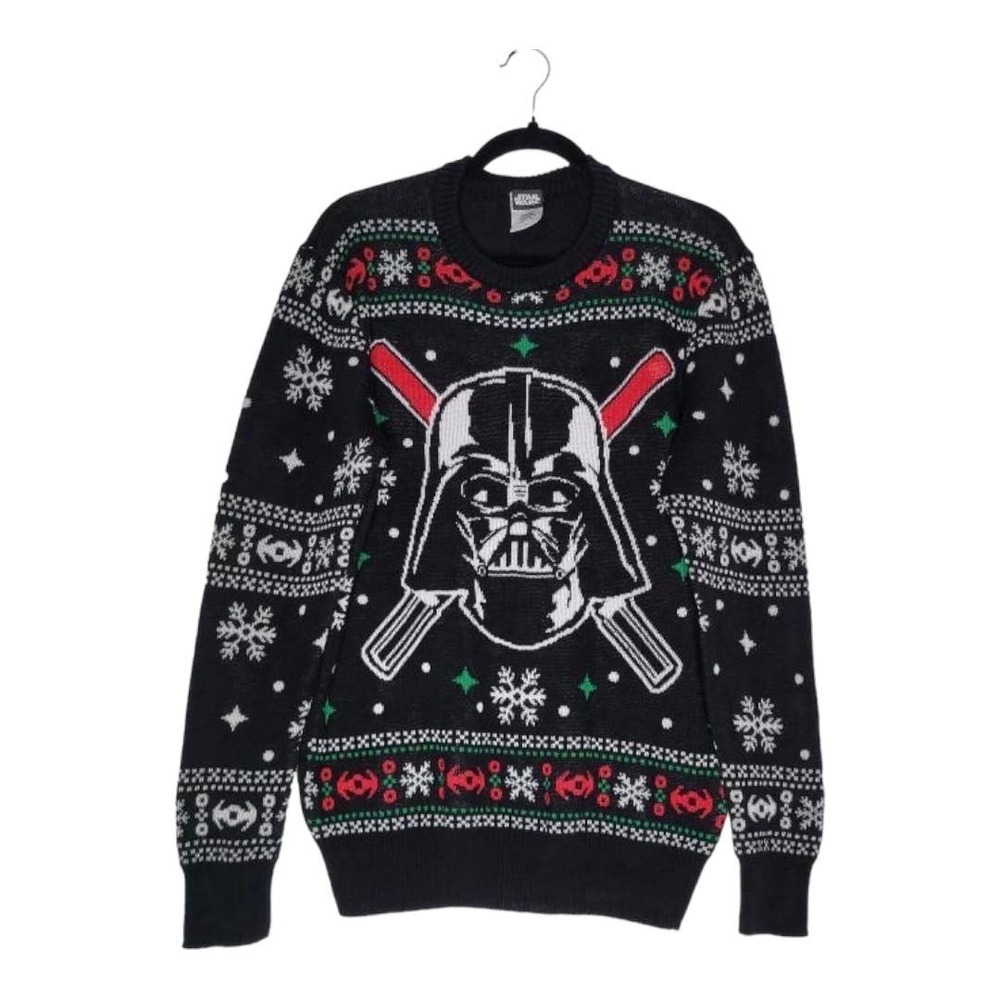 Star Wars Unisex  Black Holiday Christmas Sweater Pullover SZ M